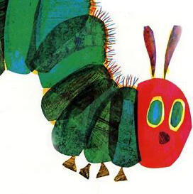 The Very Hungry Caterpillar, from the children's book/namesake.